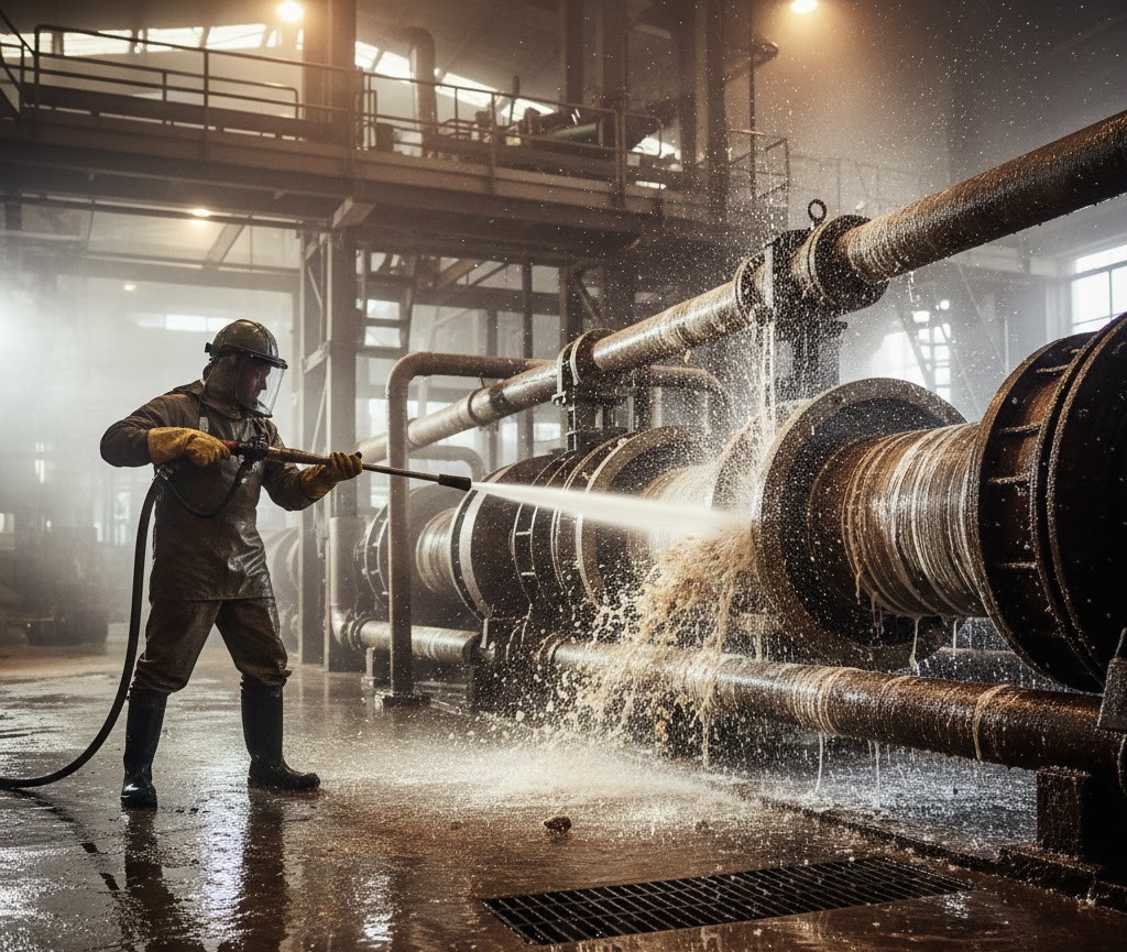 Sugar industry hydrojet cleaning